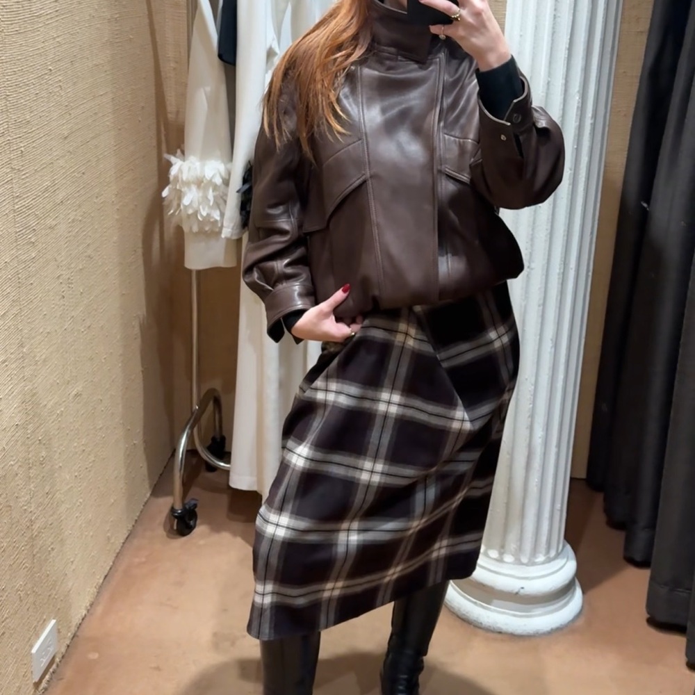 COS Plaid Skirt